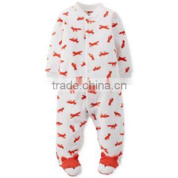 Wholesale Polar Fleece Baby Boys Casual Cute Pattern Coverall Romper