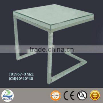 Glass Side Table for Sofa