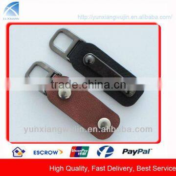 CD8244 Custom Genuine Leather Zipper Puller for Garment