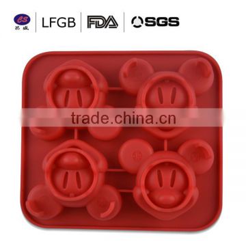 customized eco-friendly food grade mickey mouse silicone cake mould