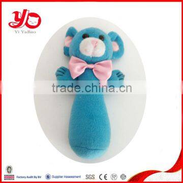 Yangzhou manufacture baby rattle toy stuffed baby animal plush rattle toy