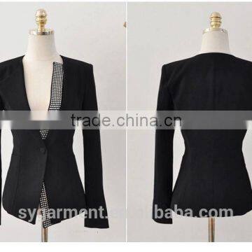 2015 Spring Hot Sale Ladies Workplace Slim Business Suits Classic Simple Fashion Blazer Women Leisure Clothing photo-3