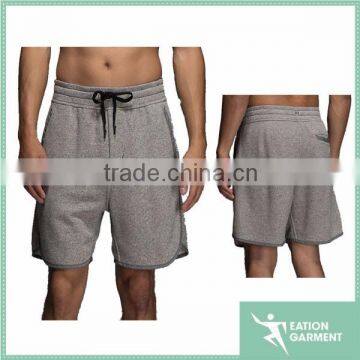 blank rope both side pocket back right pocket sports shorts for men cotton gym shorts