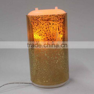 Nice bottle shape glass material golden aroma diffuser with mood light and remote
