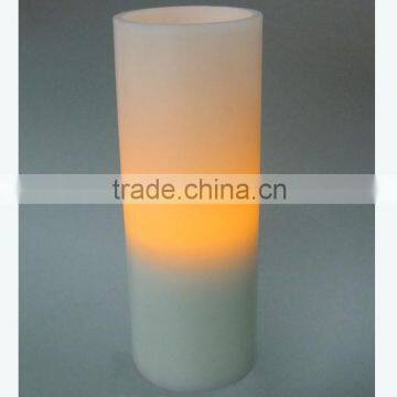8 inch flameless white scented paraffin wax yellow flicker tall big pillar led light candles
