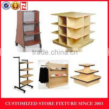 Wooden design shoe display cabinet for retail