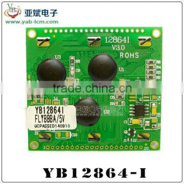 128X64 LCD Module With KS0108 Controller Blue/ Yellow-green Screen,12864 Graphic Lcd Module for LED Backlight photo-5
