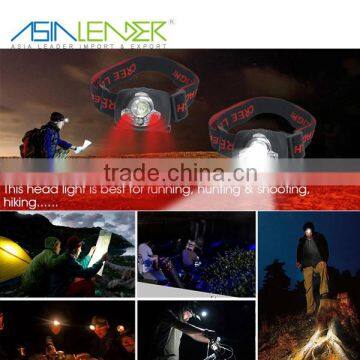 Professional 1W LED+1 White LED+2 RED LED Warning Light Headlamp LED, Best LED Headlamp Headlight, Bright LED Headlamp Lights photo-2