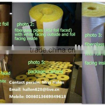 fiberglass heat insulation pipe cover (FRK / ASJ faced)