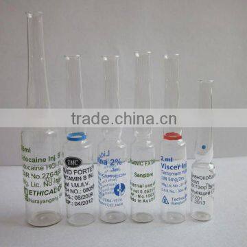 medical glass ampoule(type B/type C)