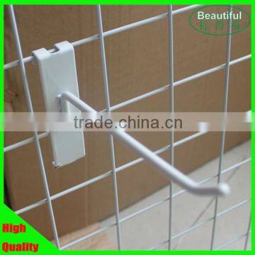 White Powder Coat Metal Hook for Grid Wall