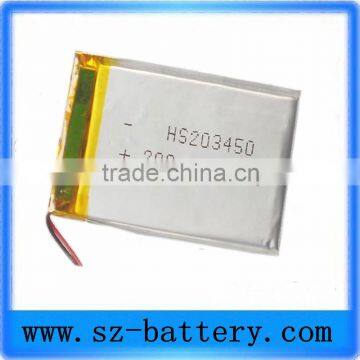 203450 3.7V 280mAH Rechargeable Lipo Battery for Camera