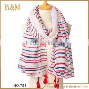 Colorful stripe rainbow scarf football scarves