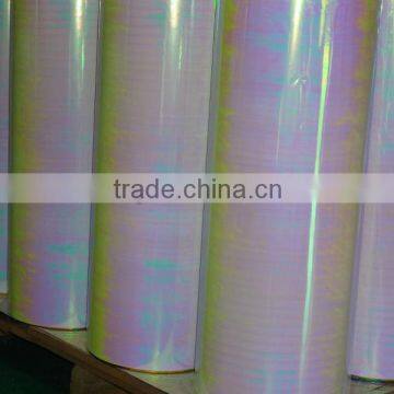 laminationed Iridescent white pvc film