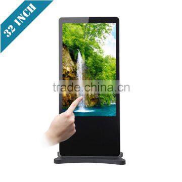 Advertising Player 32inch kiosk touch screen Windows OS floor standing with freebuilt in memory card