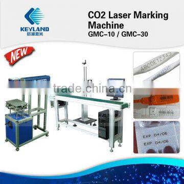 Keyland Flying co2 laser marking machine for plastic bottle