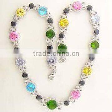 Color zircon Clothing necklaces