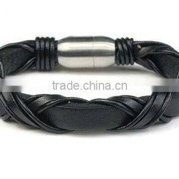 New Products 2013 Braided Leather Bracelet Rock Punk Style Bracelet Male Leather Bracelets Manufacturers