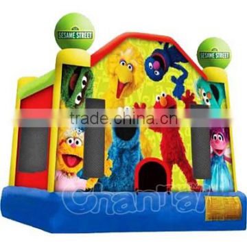 Sesame Street Inflatable Bounce House Jumper Moonwalk, Inflatable Jumping Bouncer