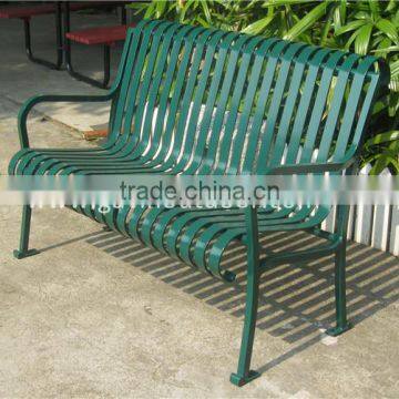 Powder coated steel park bench metal bench for park