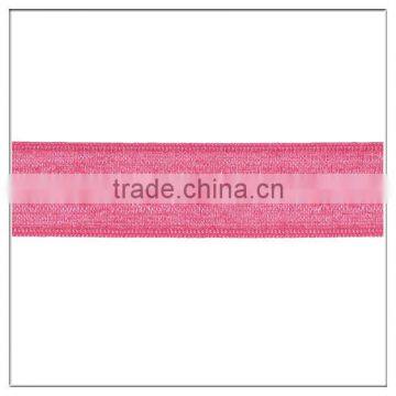 cheap custom printed 5/8" fold elastic knotted hair ties