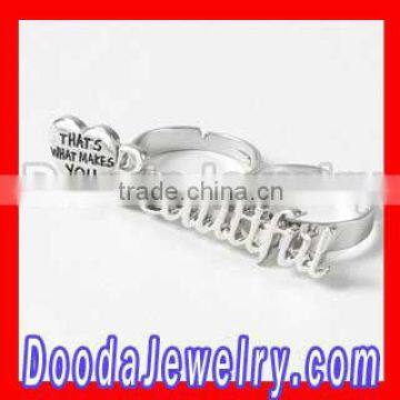 One Direction Lyric Two Finger Ring Jewelry Wholesale