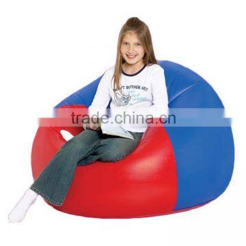 red and blue portable round inflatable sofa chairs