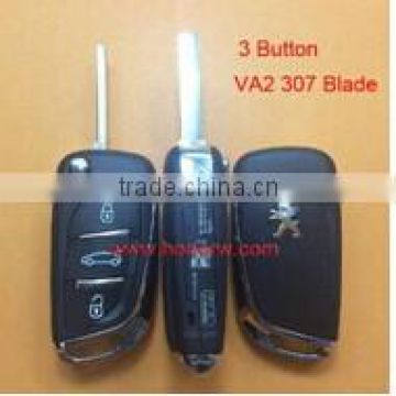 New product Peugoet remote key shell with VA2 key blade in promotion