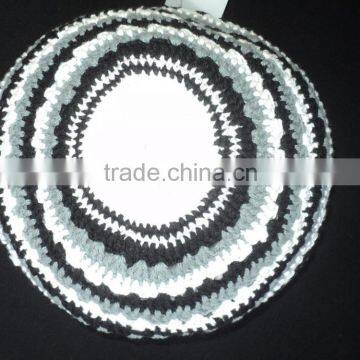 100% Cotton Hand Knitted Crochet Jewish Kipa, Yarmulka,Yarmulkes,Jewish Religious Judaica Skullcap photo-3