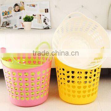 Plastic Flexiable Round Laundry Basket-12.5" DIA