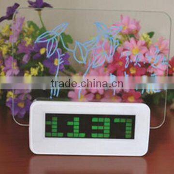 Digital LED Glowing massage board alarm clock