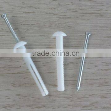 Nylon Mushroom Head Hammer Fixing Anchor With Nail