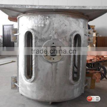 Capacity 2ton, 2000kg Medium Frequency Melting Induction Copper Furnace for copper melting