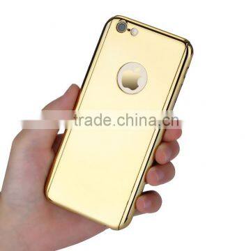 2016 New Product With Tempered Glass Screen 360 Degree Full Body Cover Case Shockproof For IPhone 6 6S Chromed Phone Case