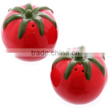 ceramic salt pepper shaker in tomato design