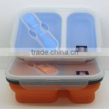 2013 High Quality and Durable Foldable Silicone Non-stick Concetrate Lunch Box