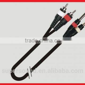 3RCA to dual 6.3mm Jack audio cable