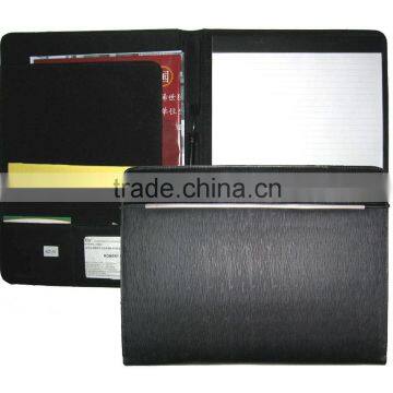 Synthetic leather file folder with a elastic band closure