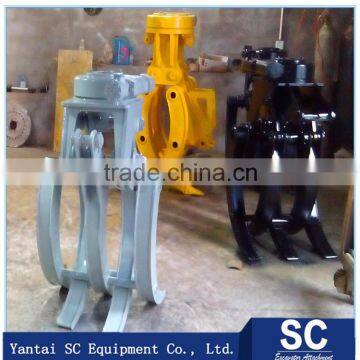 excavator accessories 10T used excavator wood grasp forks timber grapple for sale