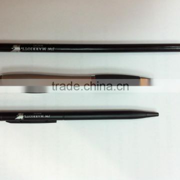 Black Customized Metal Pen For Hotels