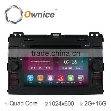 Ownice quad core Android 4.4 and android 5.1 GPS navigation for TOYOTA PRADO 120 built in wifi