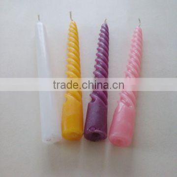 multi-colored pillar candle sprial birthday stick candle