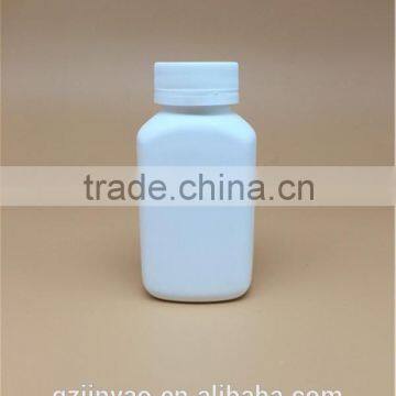 180cc square white plastic medicine bottle 180ml 6oz HDPE plastic bottle pharmaceutical use, protein powder, fish oil, vitamin