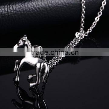Fashion Sturdy Chain Necklace Horse Pendants Necklace Accessories Animal Type Dress Jewelry For Men photo-4