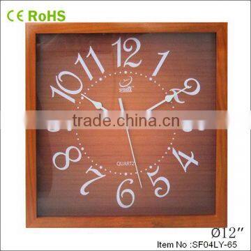 New Design Art Painting Square Wood Wall Clock