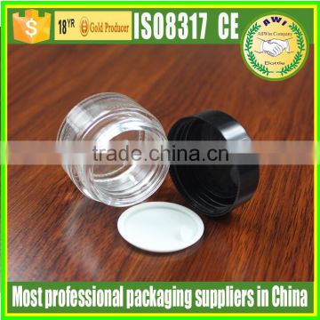 200 gram clear glass cream jar for face