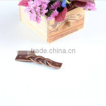 The Best Design Embossed Logo Metal Leather Labels / Metal Leather Patches photo-4