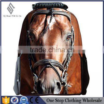 2016 lovely horse backpack personality 3D animal bag student Mao Zhanbao