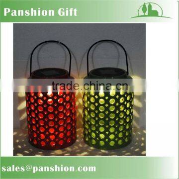 Ceramic decorative hanging solar led lantern