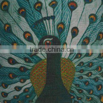 Square Peacock Design Sublimation Printed Pillow Case/cushion Cover Wholesale photo-3